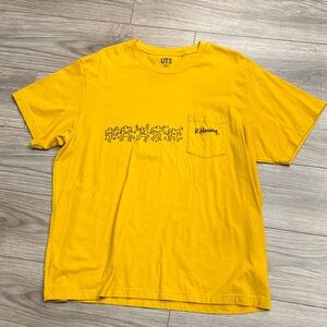 Uniqlo K. Haring Yellow Pocket Graphic Tee - Men's